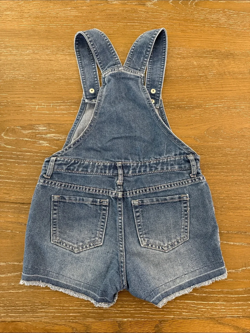 The Children's Place Denim Overall Shorts - Medium Blue